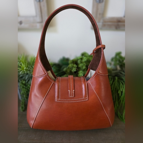 Dooney & Bourke Florintine Toscana Front Stitch Hobo In Ginger - Picture 6 of 11